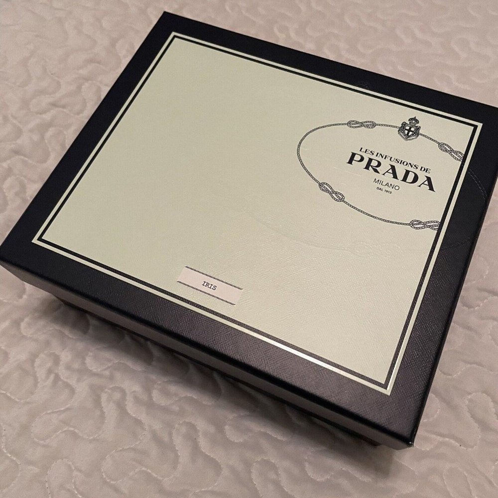Les Infusions De Prada Iris EMPTY PERFUME GIFT Set BOX Used Blue / Green